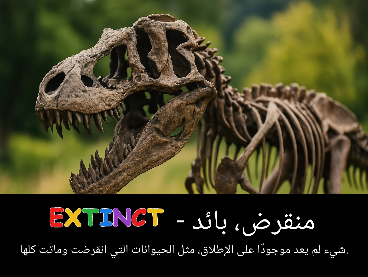 Arabic Illustration for extinct